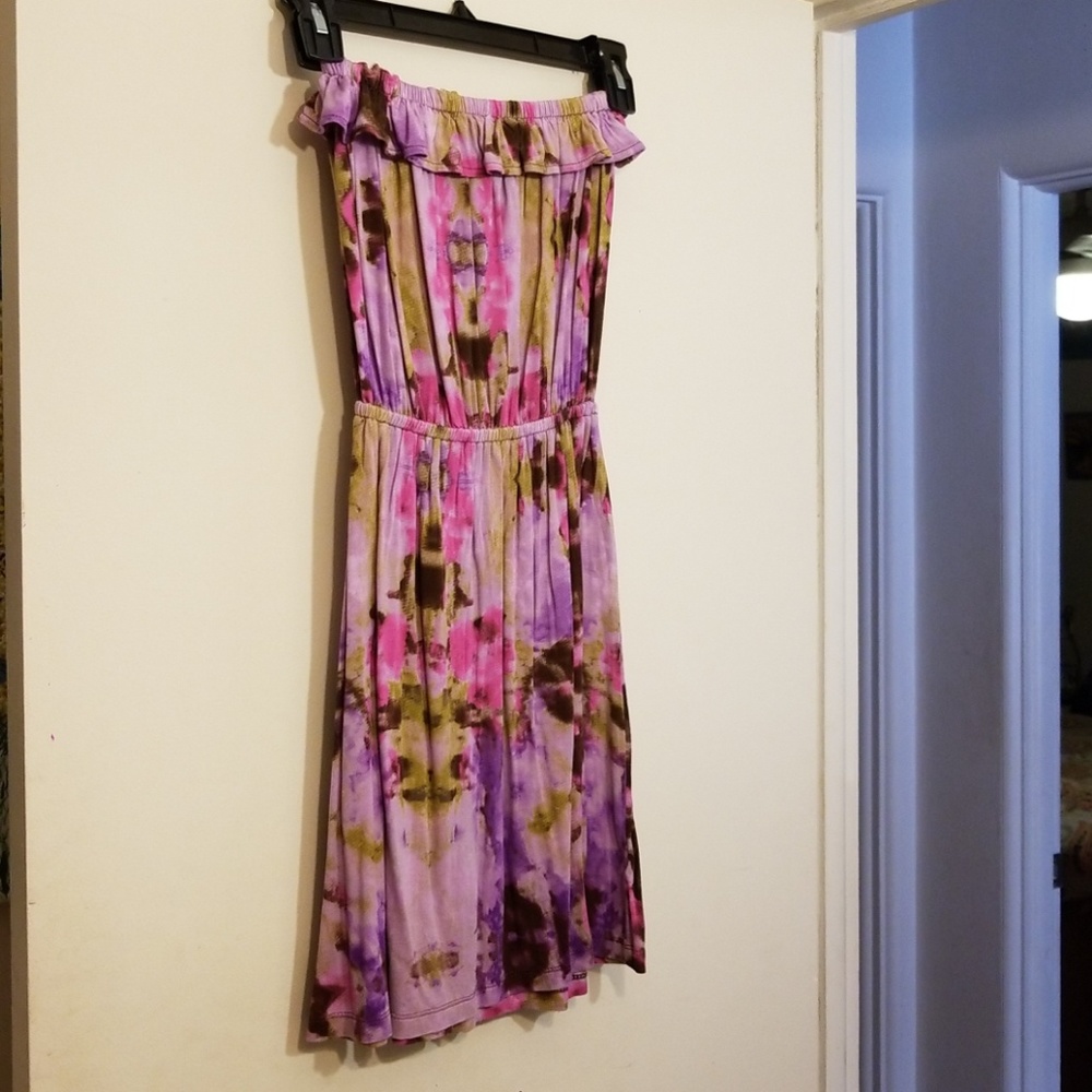 Urban Outfitters strapless dress pastel